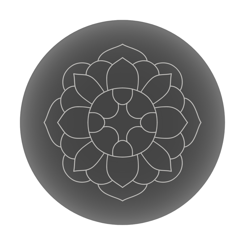 simple circle stylized lotus logo