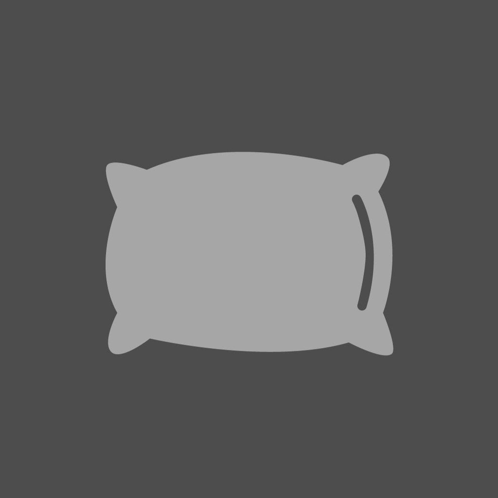 soft pillow icon against a dark gray background.